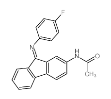 Acetamide,N-[9-[(4-fluorophenyl)imino]-9H-fluoren-2-yl]- structure