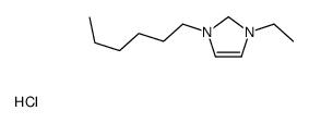 1-ethyl-3-hexyl-1,2-dihydroimidazol-1-ium,chloride Structure