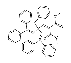 methyl 2-carbomethoxy-4-benzyl-4-(2,2-diphenylvinyl)-6,6-diphenyl-2,5-hexadienoate结构式