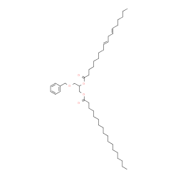 [S,(+)]-3-O-Benzyl-2-O-linoleoyl-1-O-stearoyl-L-glycerol结构式