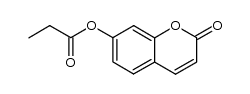 7-(propanoyl)oxy-2H-1-benzopyran-2-one Structure