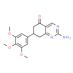 2-Amino-7-(3,4,5-trimethoxyphenyl)-7,8-dihydroquinazolin-5(6H)-one结构式