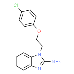 1-[2-(4-CHLORO-PHENOXY)-ETHYL]-1H-BENZOIMIDAZOL-2-YLAMINE结构式