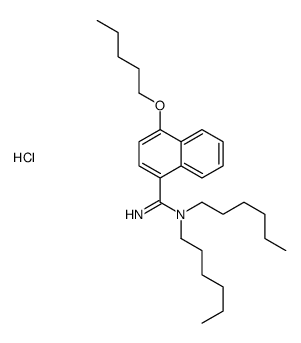 N,N-dihexyl-4-pentoxynaphthalene-1-carboximidamide,hydrochloride结构式