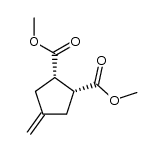 methyl cis-2-(methoxycarbonyl)-4-methylenecyclopentane-1-carboxylate结构式