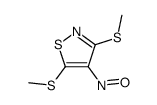 3,5-Bis(methylthio)-4-nitrosoisothiazole structure