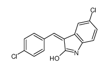 (3E)-5-Chloro-3-(4-chlorobenzylidene)-1,3-dihydro-2H-indol-2-one Structure