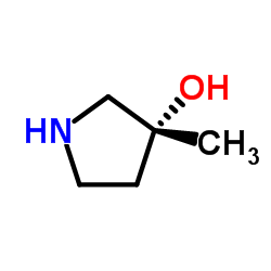 (R)-3-甲基吡咯烷-3-醇结构式