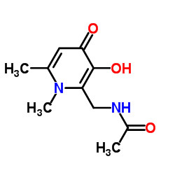 N-[(3-Hydroxy-1,6-dimethyl-4-oxo-1,4-dihydro-2-pyridinyl)methyl]acetamide结构式