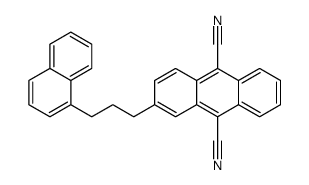 2-(3-naphthalen-1-ylpropyl)anthracene-9,10-dicarbonitrile结构式
