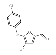 4-bromo-5-(4-chlorophenyl)sulfanylfuran-2-carbaldehyde图片