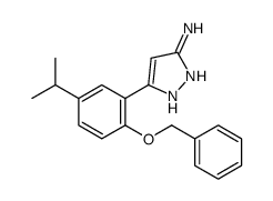 5-(2-phenylmethoxy-5-propan-2-ylphenyl)-1H-pyrazol-3-amine结构式
