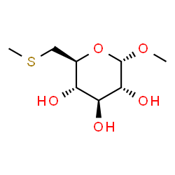 alpha-D-Glucopyranoside, methyl 6-S-methyl-6-thio- (9CI)结构式