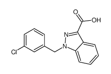 1-[(3-chlorophenyl)methyl]indazole-3-carboxylic acid结构式