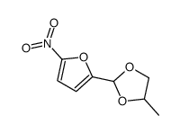4-methyl-2-(5-nitrofuran-2-yl)-1,3-dioxolane结构式