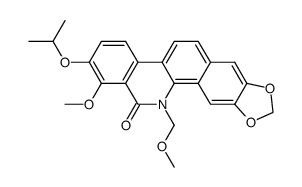 8-isopropoxy-7-methoxy-N-methoxymethyl-2,3-methylenedioxybenzo[c]phenanthridin-6(5H)-one结构式