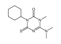 3-cyclohexyl-6-dimethylamino-1-methyl-4-thioxo-3,4-dihydro-1H-[1,3,5]triazin-2-one Structure