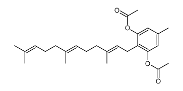 Diacetic acid 5-methyl-2-[(2E,6E)-3,7,11-trimethyl-2,6,10-dodecatrienyl]-m-phenylene ester structure