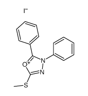 5-methylsulfanyl-2,3-diphenyl-1,3,4-oxadiazol-3-ium,iodide Structure