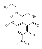 2-hydroxy-N-[2-(2-hydroxyethylamino)ethyl]-3,5-dinitro-benzamide结构式