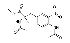 N-acetyl-2-methyl-3(4-acetylamino-3-nitro)phenylalanine methyl ester Structure