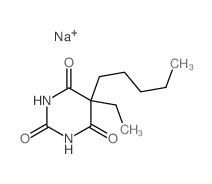 2,4,6(1H,3H,5H)-Pyrimidinetrione,5-ethyl-5-pentyl-, sodium salt (1:1)结构式