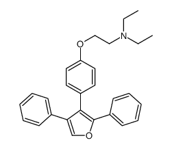 2-[4-(2,4-diphenylfuran-3-yl)phenoxy]-N,N-diethylethanamine结构式