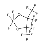 2,2,2-trifluoro-4,4,5,5-tetrakis(trifluoromethyl)-1,3,2λ5-dioxaphospholane结构式