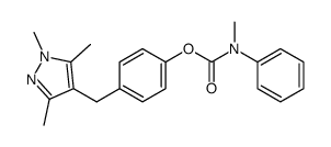 methyl-phenyl-carbamic acid 4-(1,3,5-trimethyl-1H-pyrazol-4-ylmethyl)-phenyl ester结构式
