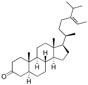 Stigmast-24(28)-en-3-one, (5alpha)- structure