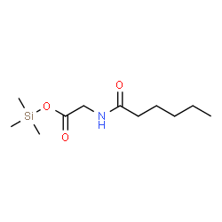 N-(1-Oxohexyl)glycine trimethylsilyl ester structure