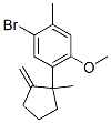 1-Bromo-4-methoxy-2-methyl-5-(1-methyl-2-methylenecyclopentyl)benzene structure