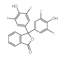 3,3-bis(4-hydroxy-3,5-diiodo-phenyl)isobenzofuran-1-one结构式