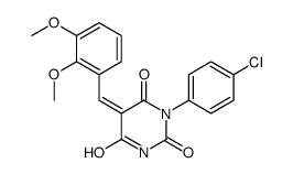 (5Z)-1-(4-chlorophenyl)-5-[(2,3-dimethoxyphenyl)methylidene]-1,3-diazinane-2,4,6-trione Structure