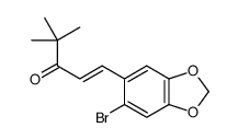 (E)-1-(6-bromo-1,3-benzodioxol-5-yl)-4,4-dimethylpent-1-en-3-one Structure