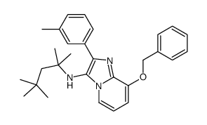 2-(3-methylphenyl)-8-phenylmethoxy-N-(2,4,4-trimethylpentan-2-yl)imidazo[1,2-a]pyridin-3-amine Structure