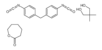 2,2-dimethylpropane-1,3-diol,1-isocyanato-4-[(4-isocyanatophenyl)methyl]benzene,oxepan-2-one结构式