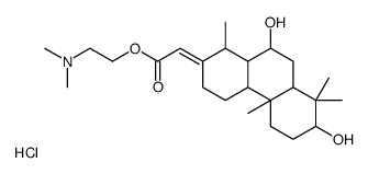2-(dimethylamino)ethyl (2E)-2-(7,10-dihydroxy-1,4b,8,8-tetramethyl-3,4,4a,5,6,7,8a,9,10,10a-decahydro-1H-phenanthren-2-ylidene)acetate,hydrochloride Structure