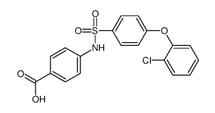 4-((4-(2-氯苯氧基)苯基)磺酰氨基)苯甲酸结构式