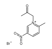 2-methyl-5-nitro-1-(2-oxopropyl)pyridin-1-ium bromide结构式