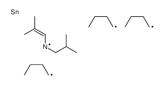 2-methyl-N-(2-methylpropyl)-2-tributylstannylpropan-1-imine结构式