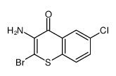 3-amino-2-bromo-6-chlorothiochromen-4-one结构式