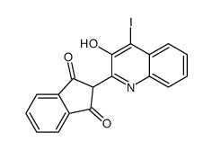 2-(3-hydroxy-4-iodoquinolin-2-yl)indene-1,3-dione Structure