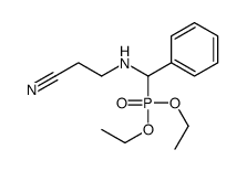 3-[[diethoxyphosphoryl(phenyl)methyl]amino]propanenitrile结构式