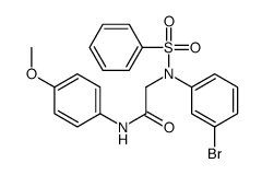 2-[N-(benzenesulfonyl)-3-bromoanilino]-N-(4-methoxyphenyl)acetamide Structure