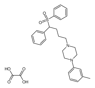 1-(4-Benzenesulfonyl-4-phenyl-butyl)-4-m-tolyl-piperazine; compound with oxalic acid Structure