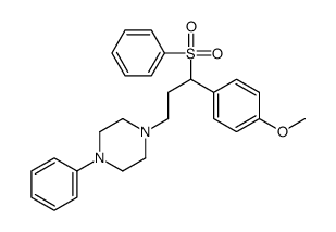 1-[3-(benzenesulfonyl)-3-(4-methoxyphenyl)propyl]-4-phenylpiperazine Structure