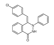 4-(4-chloro-benzylidene)-3-phenyl-3,4-dihydro-2H-phthalazin-1-one结构式