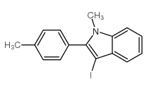 3-碘-1-甲基-2-对甲苯基-1H-吲哚结构式