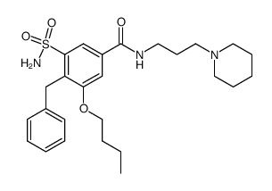 4-Benzyl-3-butoxy-N-(3-piperidin-1-yl-propyl)-5-sulfamoyl-benzamide结构式